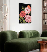 Maľovanie podľa čísel KVETINOVÁ ZÁHRADA | nízka obtiažnosť SPECIAL BLACK EDITION